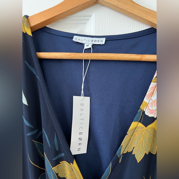 Baltic Born Black and Pink Wrap Sundress - Picture 5 of 6